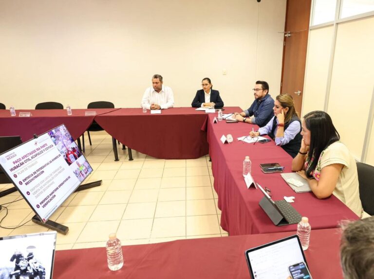 Evalúan Evelyn Salgado y Ariadna Montiel avances de apoyos a 270 mil familias damnificadas por Otis