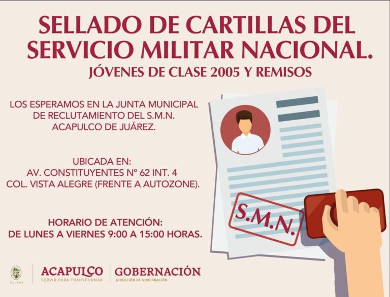 Convoca Gobierno de Abelina López Rodríguez a sellado de cartillas del SMN