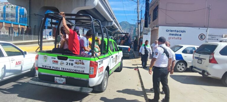 Contribuye Gobierno de Acapulco en el traslado de la población