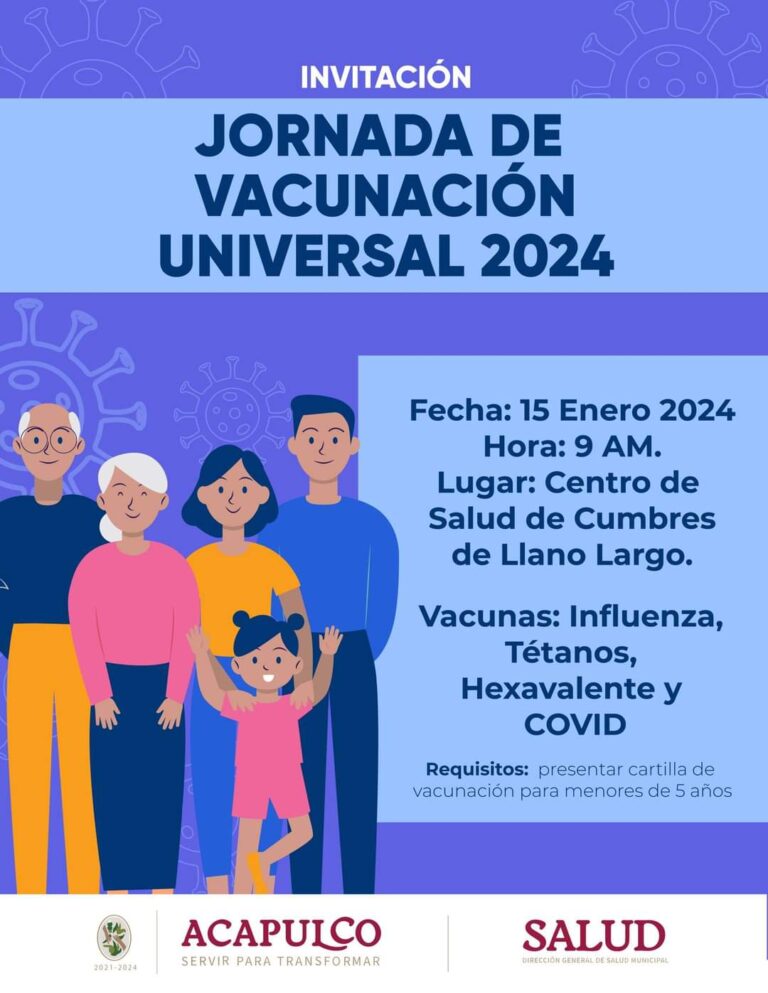 Promueve Gobierno de Acapulco «Jornada de Vacunación Universal»
