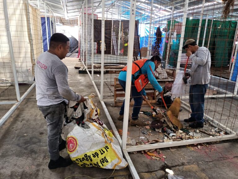 Continúa Gobierno de Acapulco brigadas de limpieza y fumigación en mercados