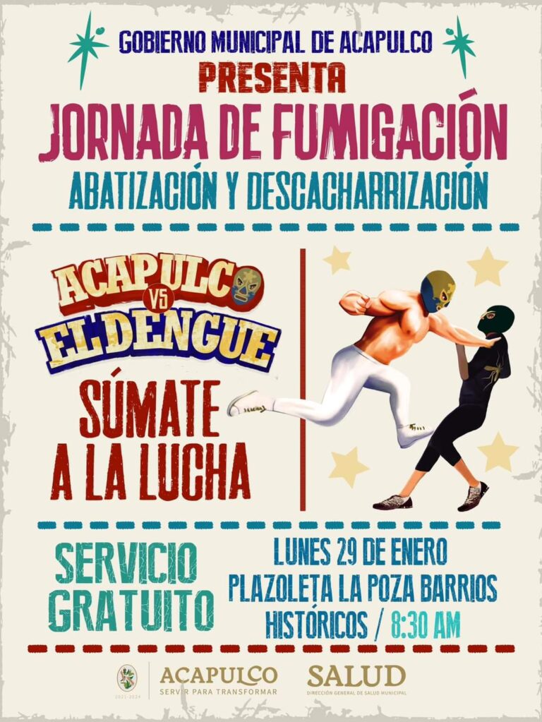 Emite Gobierno de Acapulco recomendaciones a la población para evitar casos de dengue