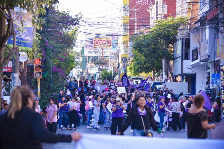 La Presidenta de la Comisión de los Derechos Humanos del Estado de Guerrero, Cecilia Narciso Gaytán marchó junto a cientos de mujeres en las calles de Chilpancingo