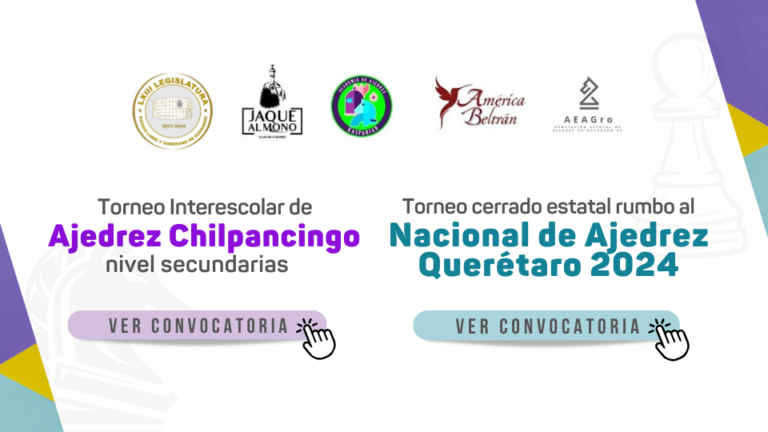 El Congreso de Guerrero te invita a participar en el Torneo Interescolar de Ajedrez