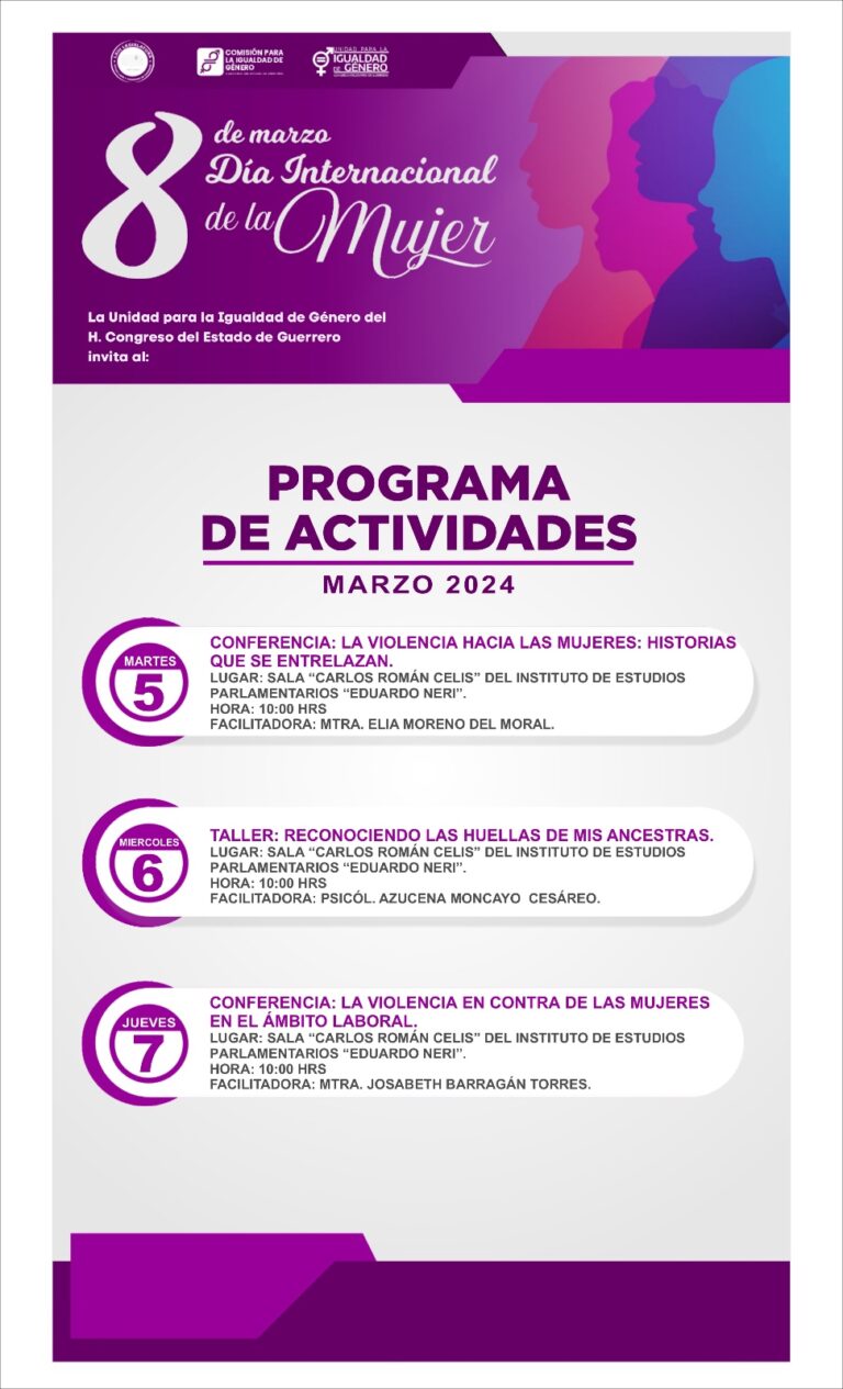 ORGANIZA EL CONGRESO SERIE DE CONFERENCIAS Y TALLERES POR EL DÍA INTERNACIONAL DE LA MUJER