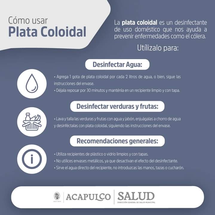 Exhorta Gobierno de Acapulco a utilizar plata coloidal