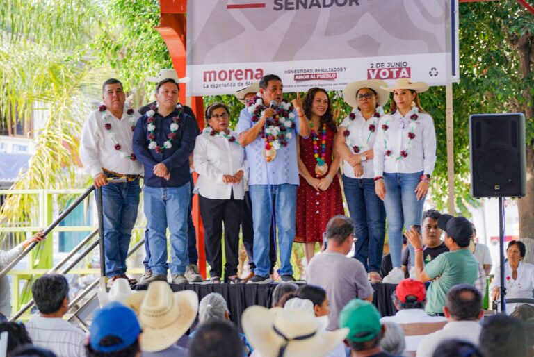 Morena lucha por la democracia, justicia y libertad, afirma Félix Salgado en Huamuxtitlán
