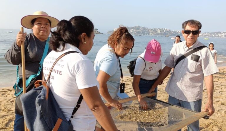 Limpia Gobierno Municipal arena en playas de Acapulco