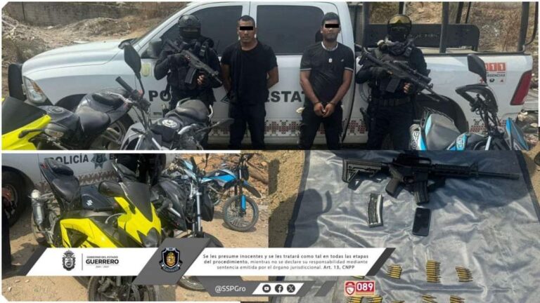 DETIENE LA POLICÍA ESTATAL A DOS PERSONAS EN EL MUNICIPIO DE ACAPULCO