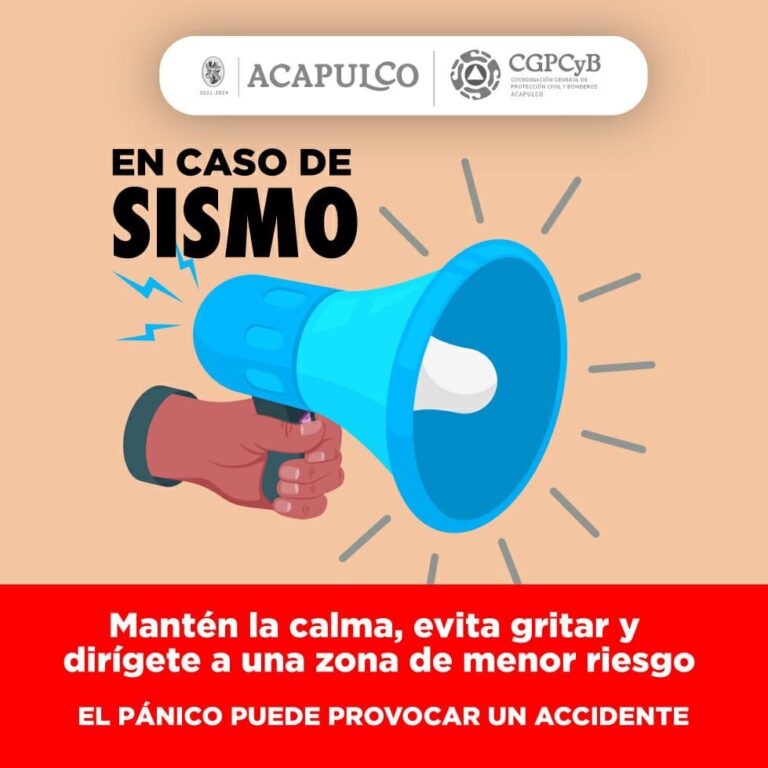 El Gobierno Municipal emite recomendaciones en caso de sismo