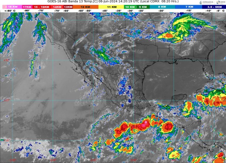 Informa Gobierno de Abelina López Rodríguez pronóstico de intervalos de chubascos en Guerrero