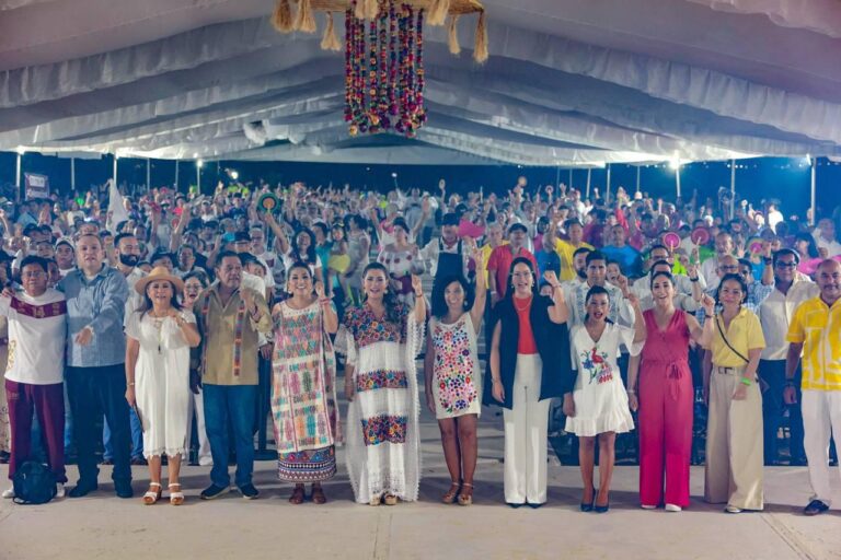Da la bienvenida Evelyn Salgado a los participantes de las Cuartas Olimpiadas de Oro de las Personas Mayores 2024
