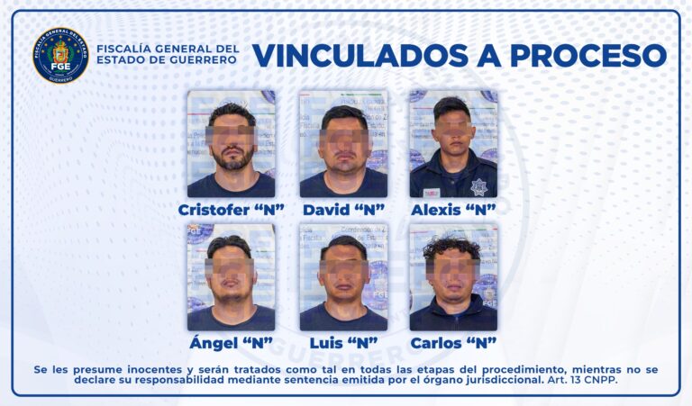 La Fiscalía General del Estado de Guerrero vincula a proceso a seis policías de Taxco por desaparición forzada