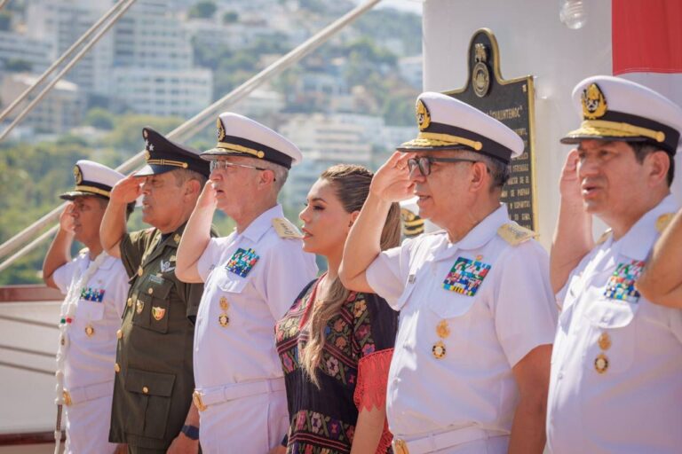 Asiste Evelyn Salgado Pineda a la ceremonia de arribo del Buque Escuela Cuauhtémoc luego de su viaje de instrucción Tricontinental 2024