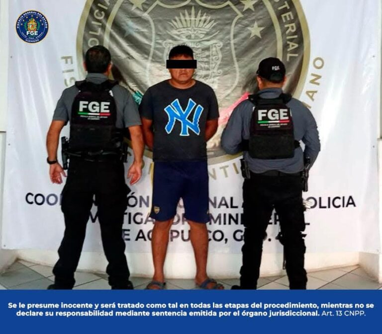 FGEGuerrero detuvo a presunto violador de un menor en el municipio de San Marcos.