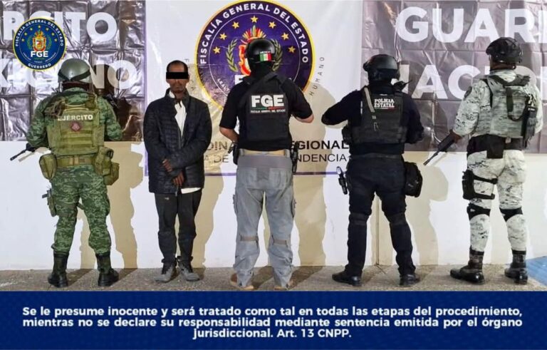 FGE Guerrero de detiene a Silvestre “N” por Homicidio en Iguala, gracias a la coordinación con SEDENA, GN y SSPGro