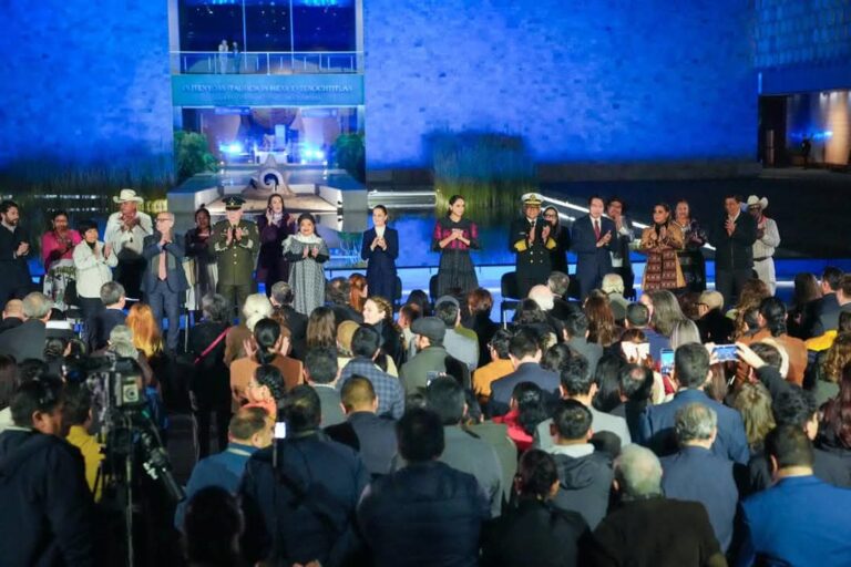 Evelyn Salgado acompaña a Claudia Sheinbaum en la reapertura del segundo piso del Museo Nacional de Antropología