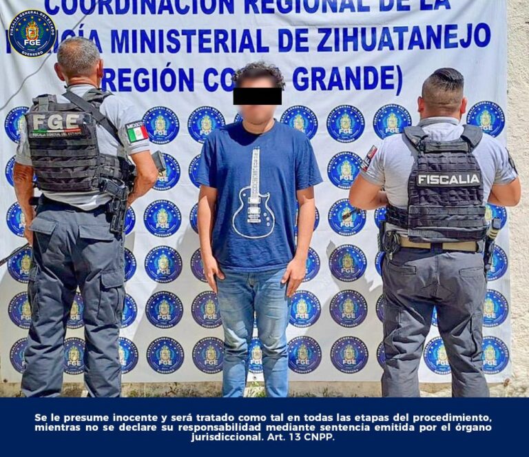 FGEGuerrero cumplimento una orden de aprehensión por violación agravada en Petatlán