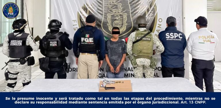 En operativo interinstitucional, se detuvo a Brian “N” por el homicidio calificado de un policía vial en Acapulco