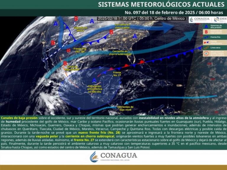Boletín Meteorológico para las Próximas 12 Horas