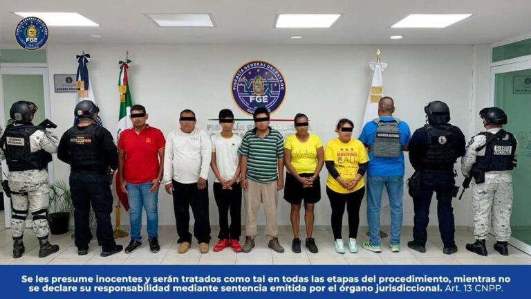 FGEGuerrero detiene en flagrancia a seis presuntos extorsionadores en tianguis de Acapulco