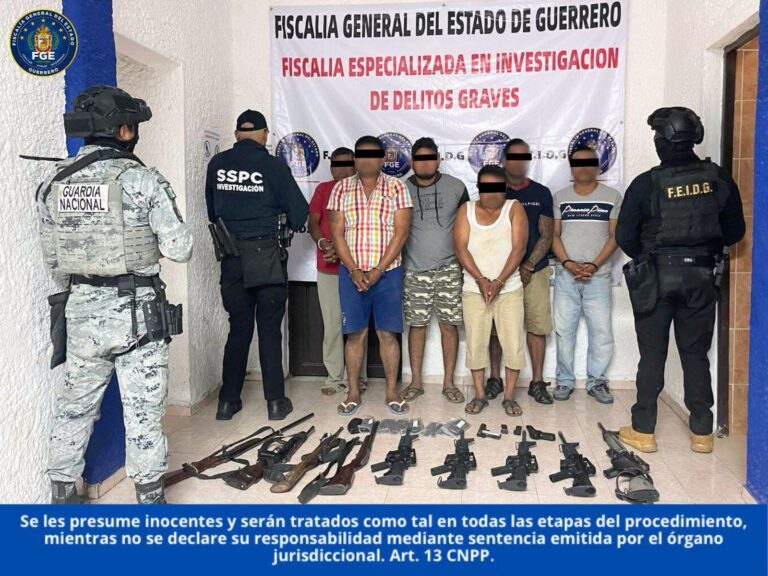 FGEGuerrero cumplimentó orden de aprehensión contra seis hombres por desplazamiento forzado interno en Juan R. Escudero