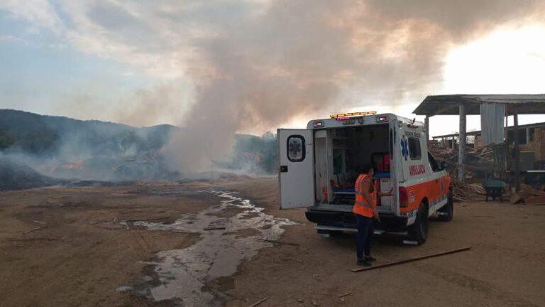 Incendio consume aserradero en Los Laureles, Tecpan de Galeana