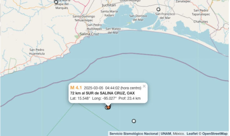 Siete temblores sacuden Oaxaca