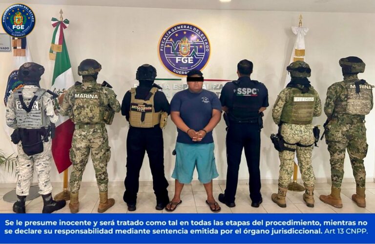 FGE Guerrero detiene a presunto líder delictivo