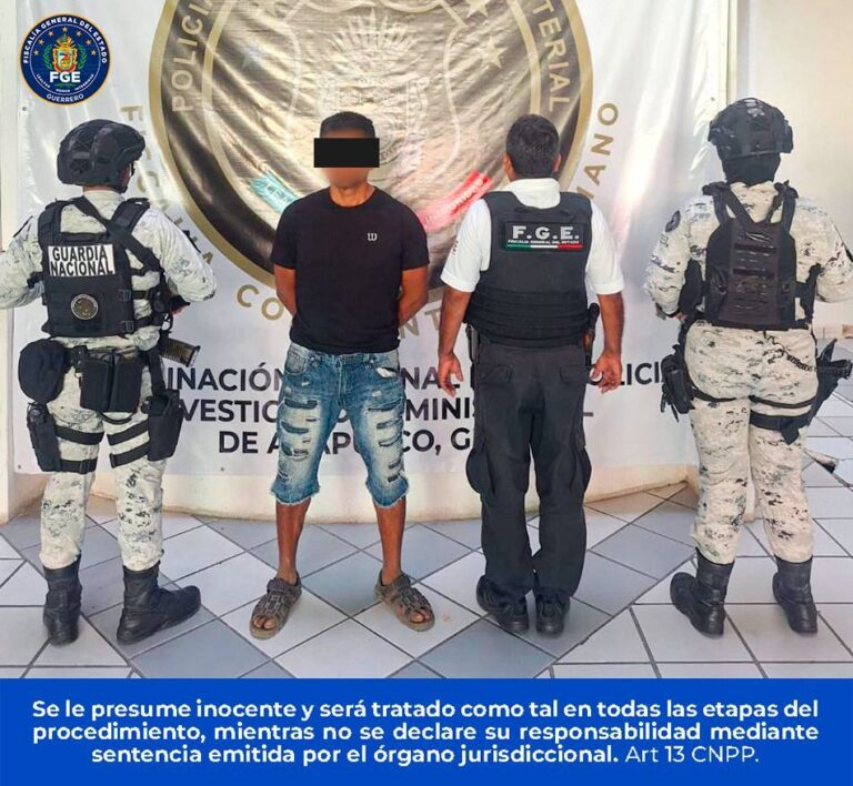 FGEGuerrero detiene en flagrancia a un hombre y recupera un vehículo de empresa panificadora en Acapulco