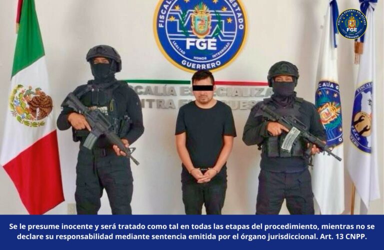 FGEGuerrero detiene a un hombre por extorsión agravada en Taxco de Alarcón