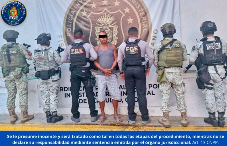 FGEGuerrero aprehende a un hombre por feminicidio en San Marcos