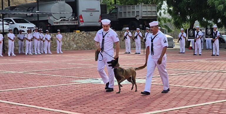 Personal naval reconoce la labor del canino “GONY”, en emotiva ceremonia de jubilación