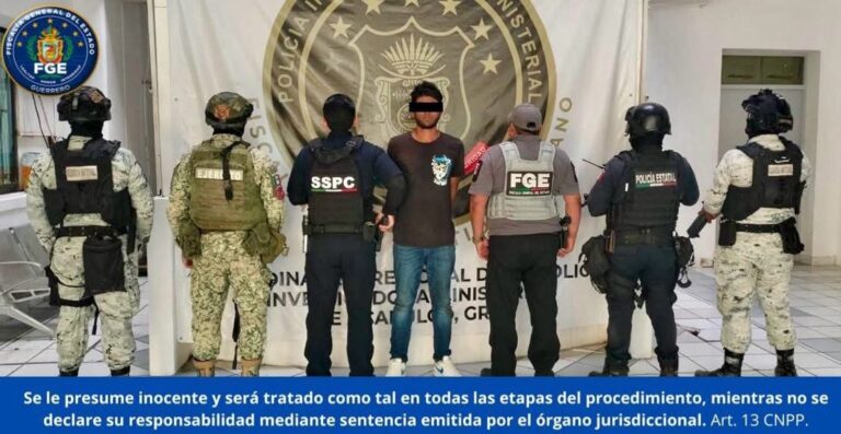 FGEGuerrero cumplimenta orden de aprehensión contra Javier “N” por homicidio calificado en Acapulco