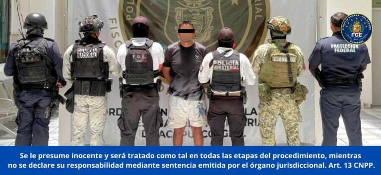 FGEGuerrero cumplimenta orden de aprehensión contra Pedro “N” por homicidio calificado en Acapulco