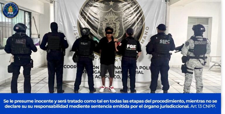 FGEGuerrero cumplimenta orden de aprehensión contra Julio “N”, alias “La Cornuda”, por desaparición cometida por particulares en Acapulco