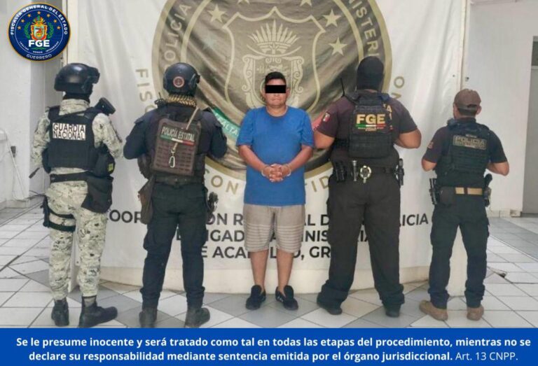 La FGE Guerrero cumplimenta orden de aprehensión por ataque a la paz pública en Acapulco