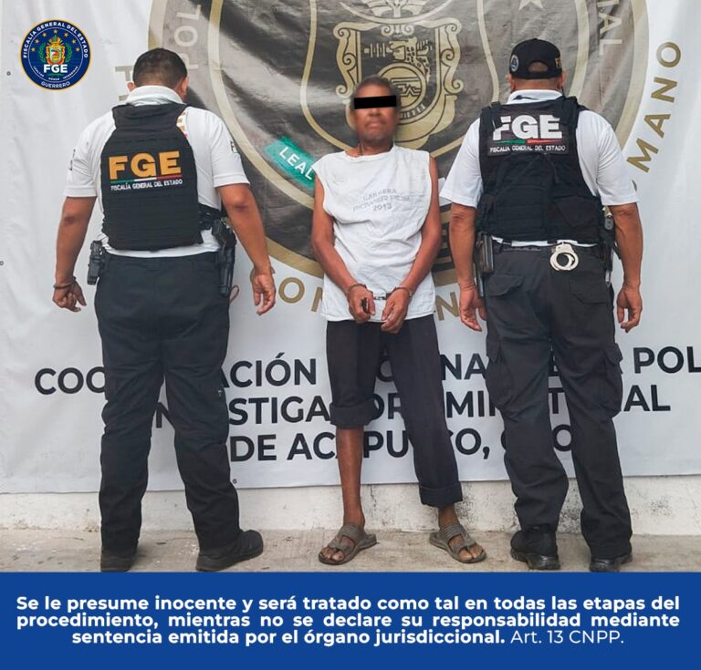 FGEGuerrero cumplimenta orden de aprehensión por el delito de lesiones en Acapulco