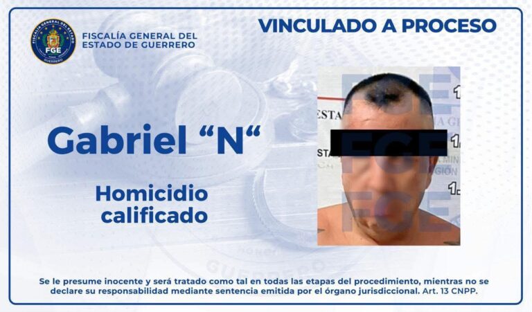 FGEGuerrero obtiene vinculación a proceso de un hombre por homicidio calificado en Acapulco