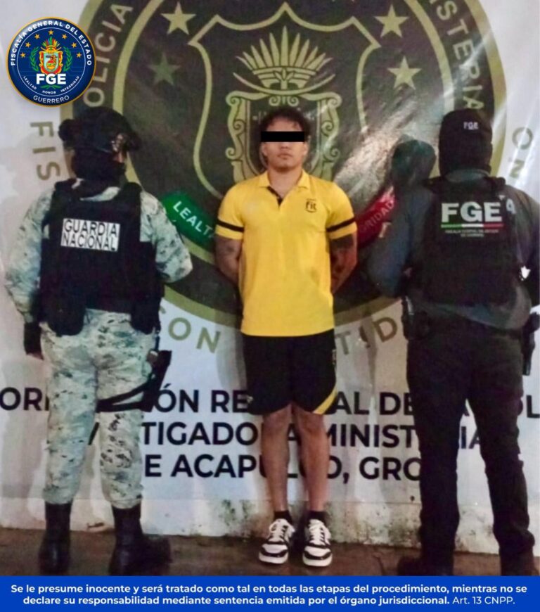 FGEGuerrero cumplimenta orden de aprehensión por violación equiparada agravada en Acapulco