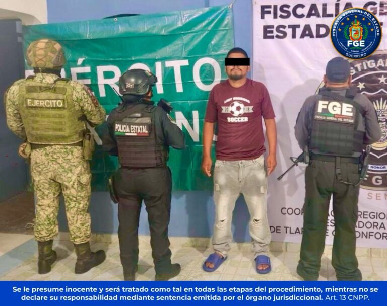 FGEGuerrero detiene a un hombre acusado de feminicidio y homicidio calificado en la región Montaña