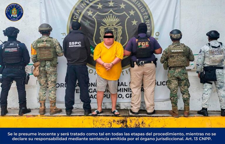 En operativo interinstitucional, la FGE Guerrero detiene a un hombre en Acapulco