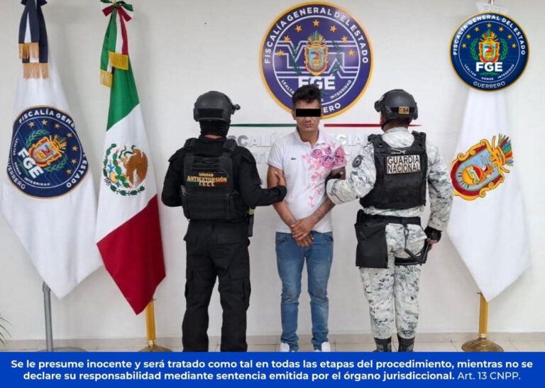 FGEGuerrero detiene a un hombre en flagrancia por extorsión agravada en Acapulco