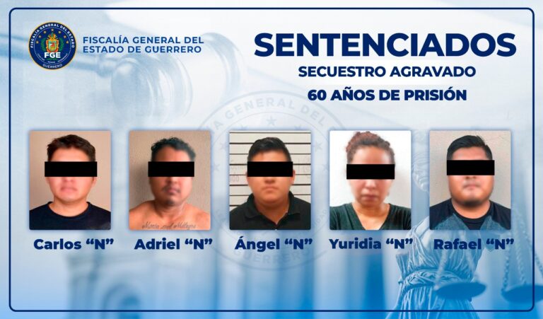 FGEGuerrero logra sentencia de 60 años de prisión por secuestro agravado
