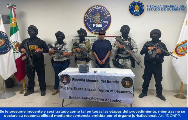 FGE Guerrero detiene en flagrancia a un hombre en Acapulco