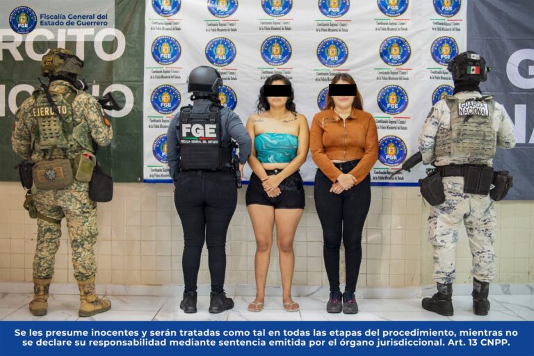 FGEGuerrero detiene a dos mujeres por el delito de Desaparición Cometida por Particulares, en agravio de un servidor público en Chilpancingo