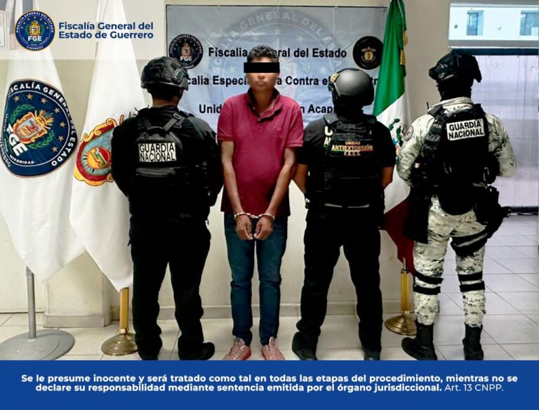 FGEGuerrero cumplimenta orden de aprehensión por Extorsión Agravada en Acapulco