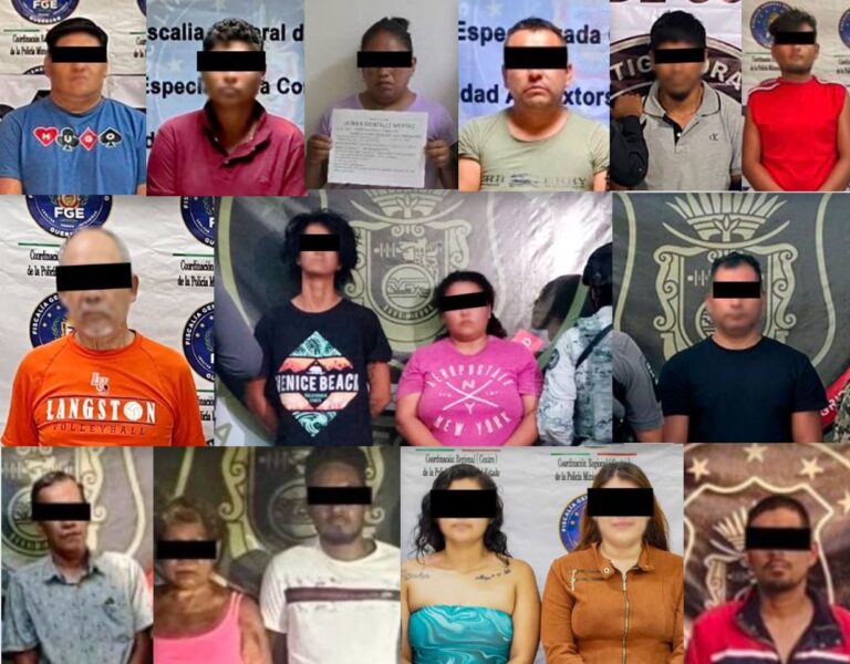 Caen 17 personas por diversos delitos en Guerrero; entre ellos atacantes de la FGE en Acapulco