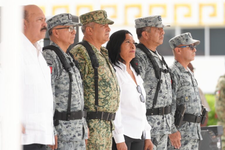 Participa Abelina López Rodríguez en inauguración del 51 Batallón de la Guardia Nacional