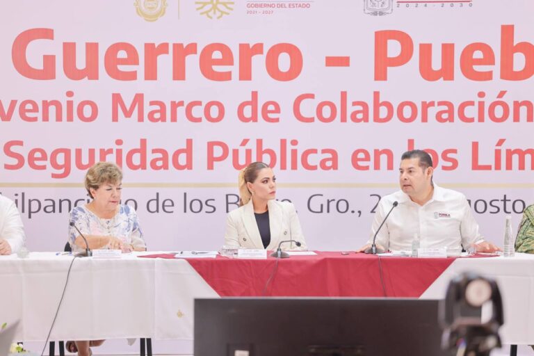 Guerrero y Puebla firman convenio de colaboración y seguridad en los límites territoriales